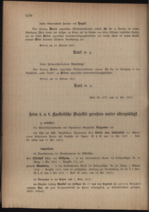 Kaiserlich-königliches Armee-Verordnungsblatt: Personal-Angelegenheiten 19170224 Seite: 42