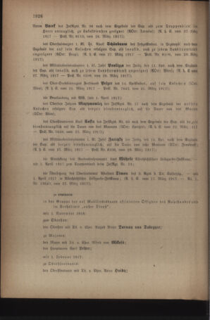 Kaiserlich-königliches Armee-Verordnungsblatt: Personal-Angelegenheiten 19170331 Seite: 48