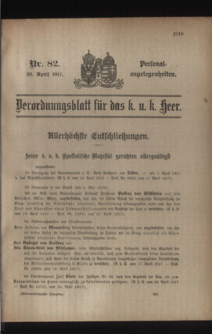 Kaiserlich-königliches Armee-Verordnungsblatt: Personal-Angelegenheiten 19170428 Seite: 57