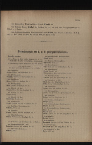 Kaiserlich-königliches Armee-Verordnungsblatt: Personal-Angelegenheiten 19170507 Seite: 53