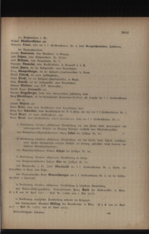 Kaiserlich-königliches Armee-Verordnungsblatt: Personal-Angelegenheiten 19170509 Seite: 17