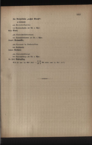 Kaiserlich-königliches Armee-Verordnungsblatt: Personal-Angelegenheiten 19170517 Seite: 141