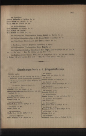 Kaiserlich-königliches Armee-Verordnungsblatt: Personal-Angelegenheiten 19170529 Seite: 23