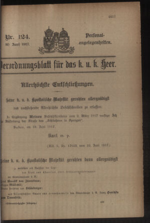 Kaiserlich-königliches Armee-Verordnungsblatt: Personal-Angelegenheiten 19170630 Seite: 33