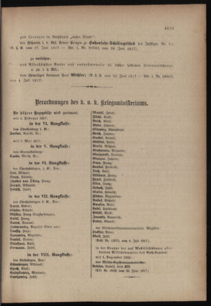 Kaiserlich-königliches Armee-Verordnungsblatt: Personal-Angelegenheiten 19170707 Seite: 69