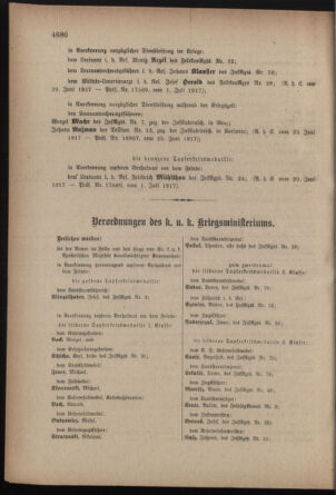 Kaiserlich-königliches Armee-Verordnungsblatt: Personal-Angelegenheiten 19170709 Seite: 26