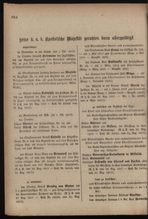 Kaiserlich-königliches Armee-Verordnungsblatt: Personal-Angelegenheiten 19170908 Seite: 50