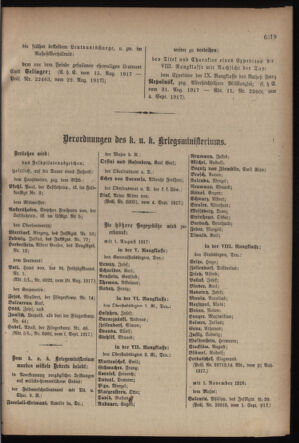 Kaiserlich-königliches Armee-Verordnungsblatt: Personal-Angelegenheiten 19170908 Seite: 51