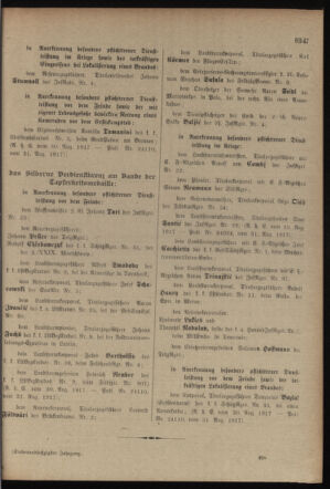 Kaiserlich-königliches Armee-Verordnungsblatt: Personal-Angelegenheiten 19170910 Seite: 17