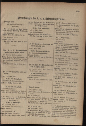 Kaiserlich-königliches Armee-Verordnungsblatt: Personal-Angelegenheiten 19170922 Seite: 47