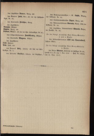 Kaiserlich-königliches Armee-Verordnungsblatt: Personal-Angelegenheiten 19170924 Seite: 17