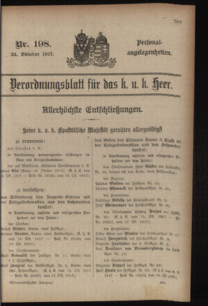 Kaiserlich-königliches Armee-Verordnungsblatt: Personal-Angelegenheiten 19171024 Seite: 1