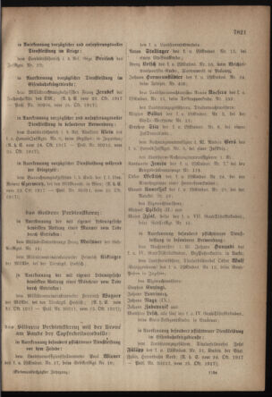 Kaiserlich-königliches Armee-Verordnungsblatt: Personal-Angelegenheiten 19171103 Seite: 17