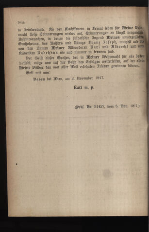 Kaiserlich-königliches Armee-Verordnungsblatt: Personal-Angelegenheiten 19171106 Seite: 2