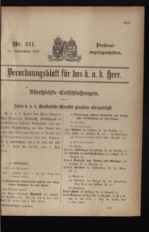 Kaiserlich-königliches Armee-Verordnungsblatt: Personal-Angelegenheiten 19171110 Seite: 3