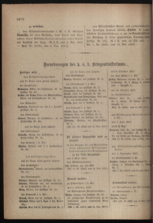 Kaiserlich-königliches Armee-Verordnungsblatt: Personal-Angelegenheiten 19171117 Seite: 58