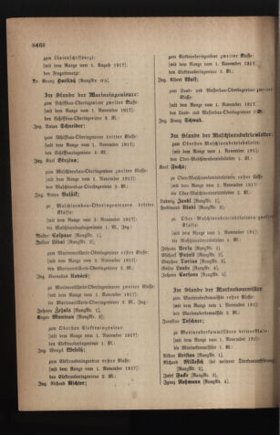 Kaiserlich-königliches Armee-Verordnungsblatt: Personal-Angelegenheiten 19171120 Seite: 100