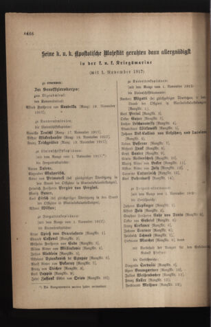 Kaiserlich-königliches Armee-Verordnungsblatt: Personal-Angelegenheiten 19171120 Seite: 98