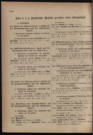 Kaiserlich-königliches Armee-Verordnungsblatt: Personal-Angelegenheiten 19171210 Seite: 2