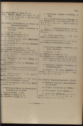 Kaiserlich-königliches Armee-Verordnungsblatt: Personal-Angelegenheiten 19171222 Seite: 43