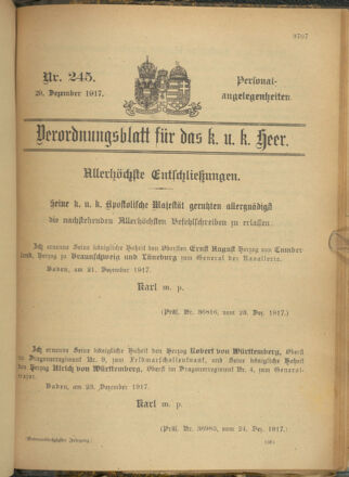 Kaiserlich-königliches Armee-Verordnungsblatt: Personal-Angelegenheiten 19171229 Seite: 65