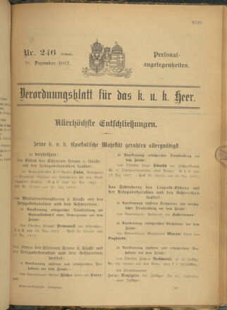 Kaiserlich-königliches Armee-Verordnungsblatt: Personal-Angelegenheiten 19171231 Seite: 1