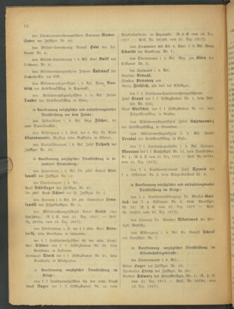 Kaiserlich-königliches Armee-Verordnungsblatt: Personal-Angelegenheiten 19180103 Seite: 10