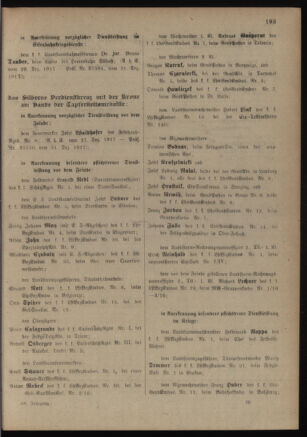 Kaiserlich-königliches Armee-Verordnungsblatt: Personal-Angelegenheiten 19180109 Seite: 17