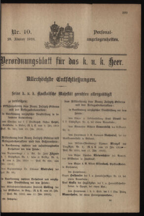 Kaiserlich-königliches Armee-Verordnungsblatt: Personal-Angelegenheiten 19180123 Seite: 1