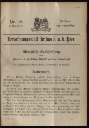 Kaiserlich-königliches Armee-Verordnungsblatt: Personal-Angelegenheiten 19180302 Seite: 75