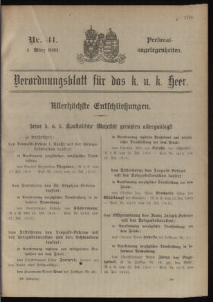 Kaiserlich-königliches Armee-Verordnungsblatt: Personal-Angelegenheiten 19180304 Seite: 15