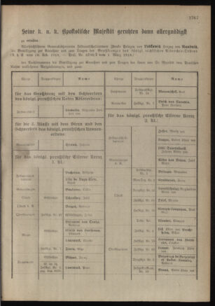 Kaiserlich-königliches Armee-Verordnungsblatt: Personal-Angelegenheiten 19180304 Seite: 27