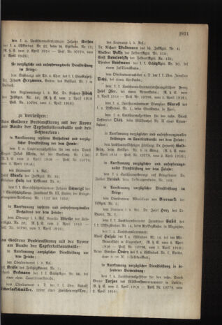 Kaiserlich-königliches Armee-Verordnungsblatt: Personal-Angelegenheiten 19180413 Seite: 7