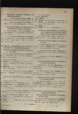 Kaiserlich-königliches Armee-Verordnungsblatt: Personal-Angelegenheiten 19180413 Seite: 9