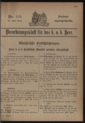 Kaiserlich-königliches Armee-Verordnungsblatt: Personal-Angelegenheiten 19180628 Seite: 15