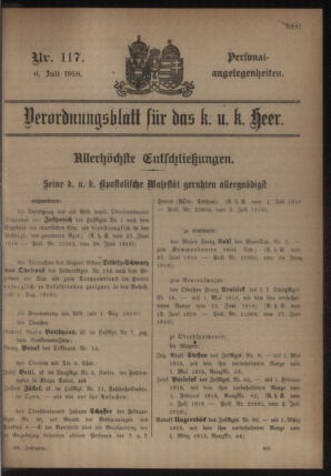 Kaiserlich-königliches Armee-Verordnungsblatt: Personal-Angelegenheiten 19180706 Seite: 21