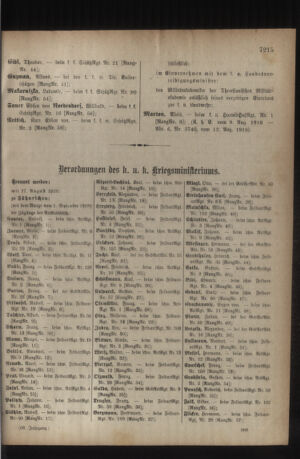 Kaiserlich-königliches Armee-Verordnungsblatt: Personal-Angelegenheiten 19180817 Seite: 9