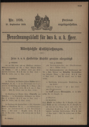 Kaiserlich-königliches Armee-Verordnungsblatt: Personal-Angelegenheiten 19180921 Seite: 17