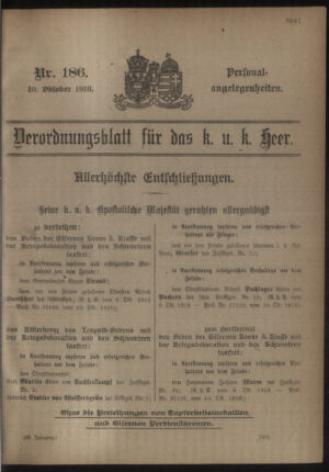 Kaiserlich-königliches Armee-Verordnungsblatt: Personal-Angelegenheiten 19181019 Seite: 33