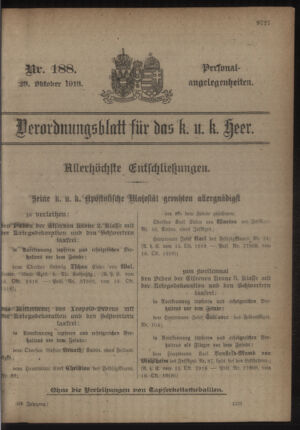 Kaiserlich-königliches Armee-Verordnungsblatt: Personal-Angelegenheiten 19181023 Seite: 1