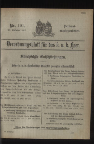 Kaiserlich-königliches Armee-Verordnungsblatt: Personal-Angelegenheiten 19181026 Seite: 13