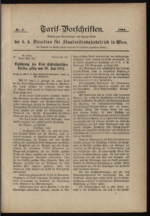 Verordnungs- und Anzeige-Blatt der k.k. General-Direction der österr. Staatsbahnen 18840113 Seite: 103