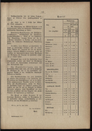 Verordnungs- und Anzeige-Blatt der k.k. General-Direction der österr. Staatsbahnen 18840113 Seite: 111