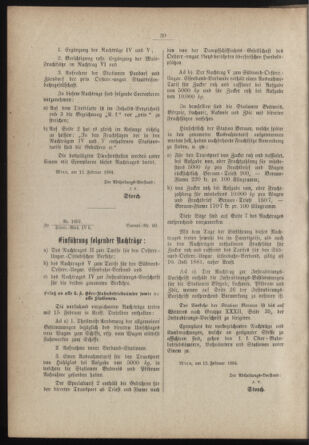 Verordnungs- und Anzeige-Blatt der k.k. General-Direction der österr. Staatsbahnen 18840113 Seite: 28