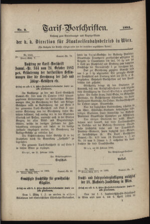 Verordnungs- und Anzeige-Blatt der k.k. General-Direction der österr. Staatsbahnen 18840113 Seite: 35