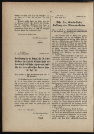 Verordnungs- und Anzeige-Blatt der k.k. General-Direction der österr. Staatsbahnen 18840113 Seite: 40