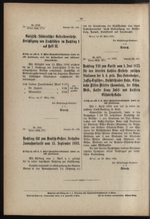 Verordnungs- und Anzeige-Blatt der k.k. General-Direction der österr. Staatsbahnen 18840113 Seite: 58