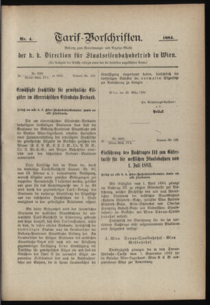 Verordnungs- und Anzeige-Blatt der k.k. General-Direction der österr. Staatsbahnen 18840113 Seite: 59