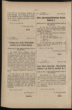 Verordnungs- und Anzeige-Blatt der k.k. General-Direction der österr. Staatsbahnen 18840113 Seite: 68