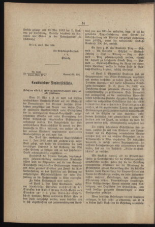 Verordnungs- und Anzeige-Blatt der k.k. General-Direction der österr. Staatsbahnen 18840113 Seite: 74